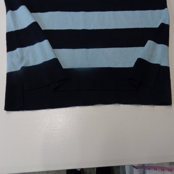 NWT Loft *Size XL  Navy and Baby Blue Striped Sweater - Picture 3 of 10